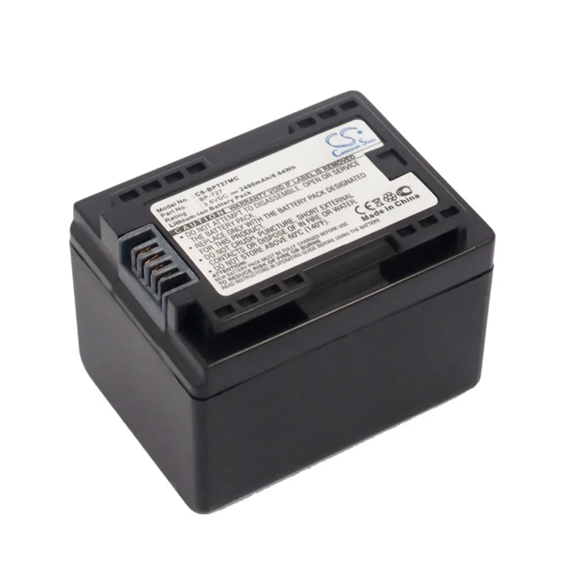 Аккумулятор Cameron Sino 2400 мАч для CANON BP-727 фотокамера VIXIA HF M56 R300 R306 R38 M52 R32 R36 |