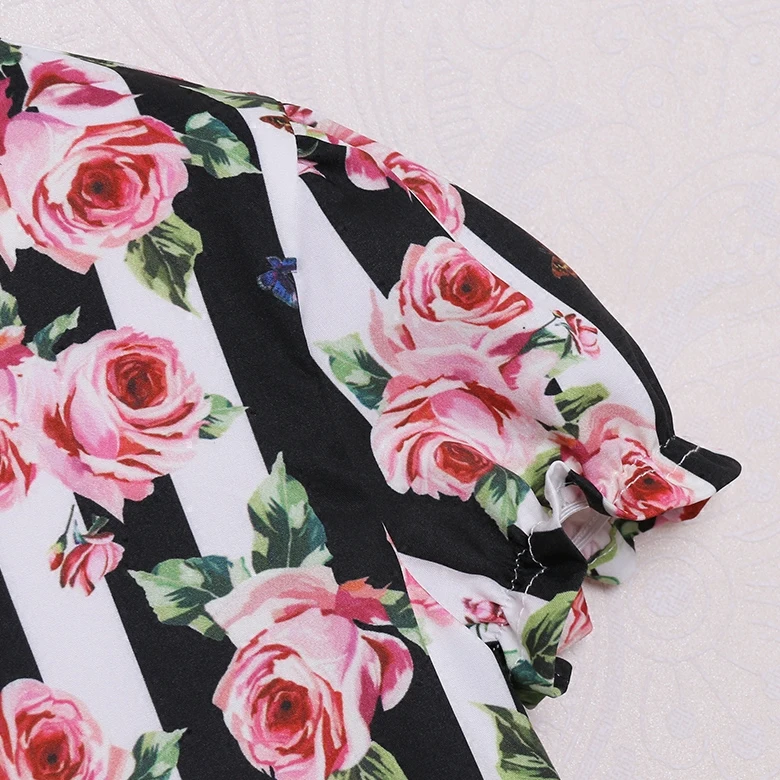 2018 летнее Модное детское семейное платье праздничное с коротким рукавом для мамы