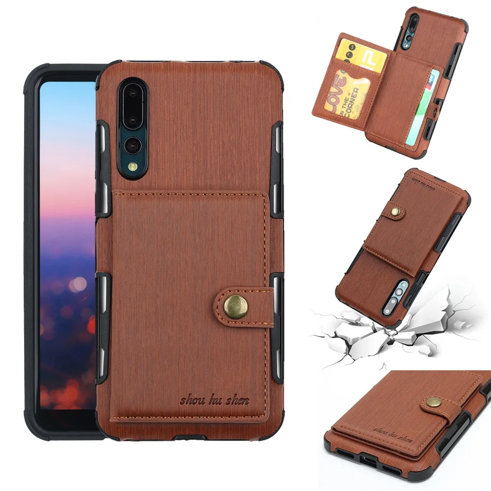 Кожаный чехол для телефона с отделением карт Huawei P20 Lite Pro Nova 3e кошелек Mate 10 lite чехлы