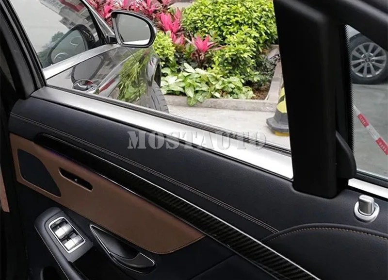 4 шт. внутренняя накладка на окно и заднюю дверь автомобиля для Benz S Class W222 2014