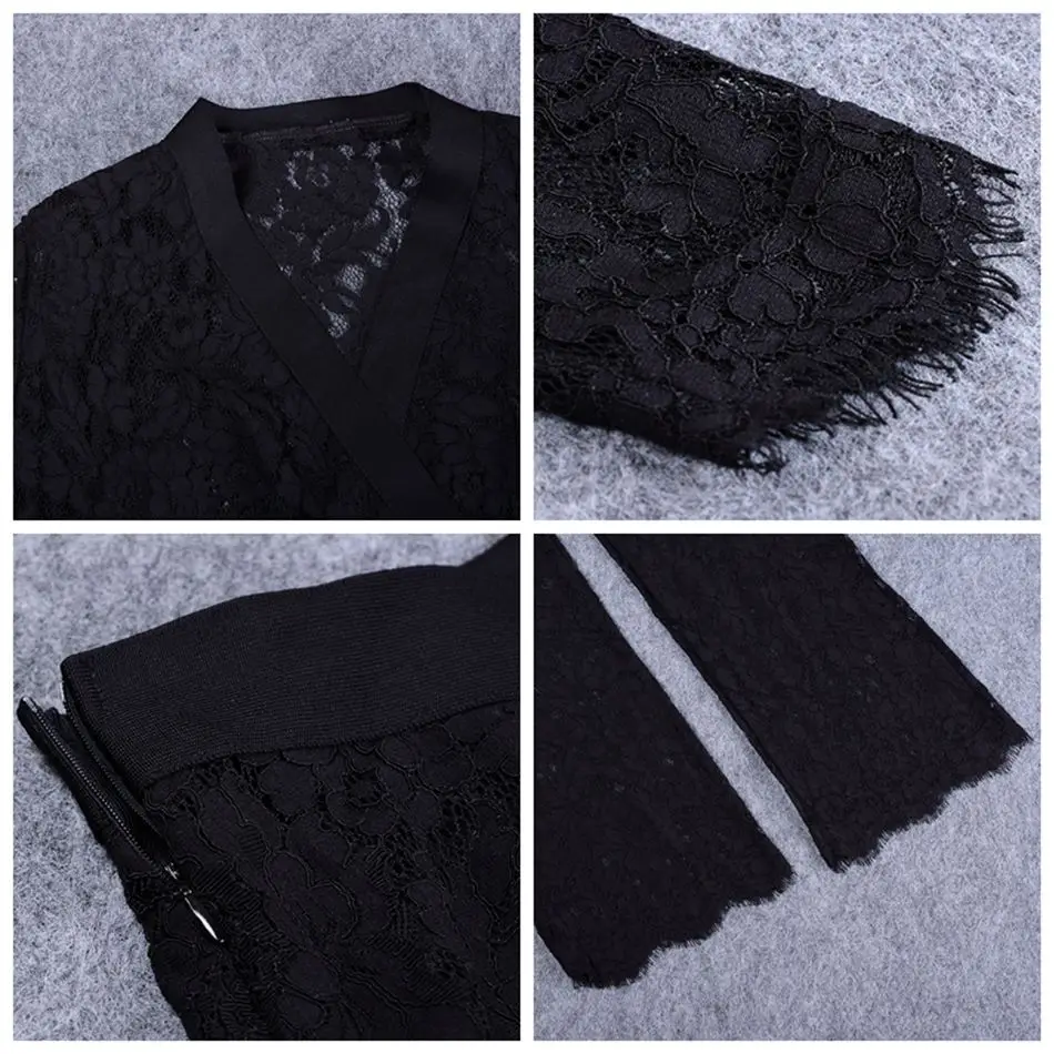 2019 лето новые женские базовые пальто Роскошные черные кружевные пояса для с