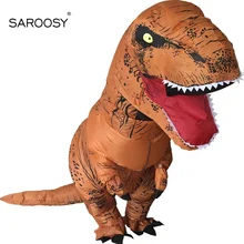 SAROOSY Новинка T Rex надувные костюмы для взрослых Динозавр Хэллоуин