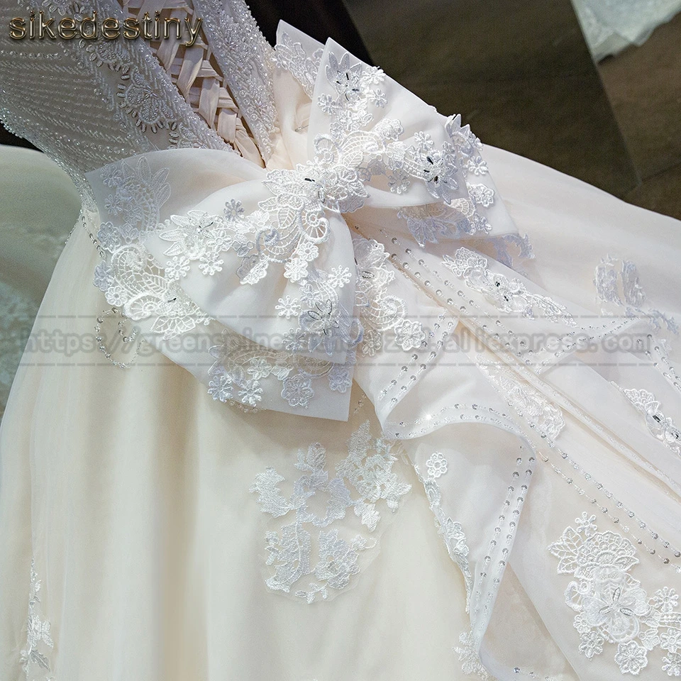 Настоящая фотография с v образным вырезом Свадебное платье без ремешков на