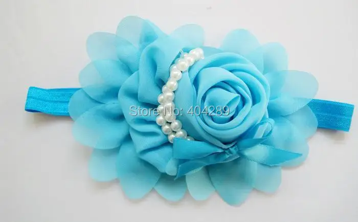 Горячая Распродажа модный новый стиль Жемчужная Повязка на голову Цветочная
