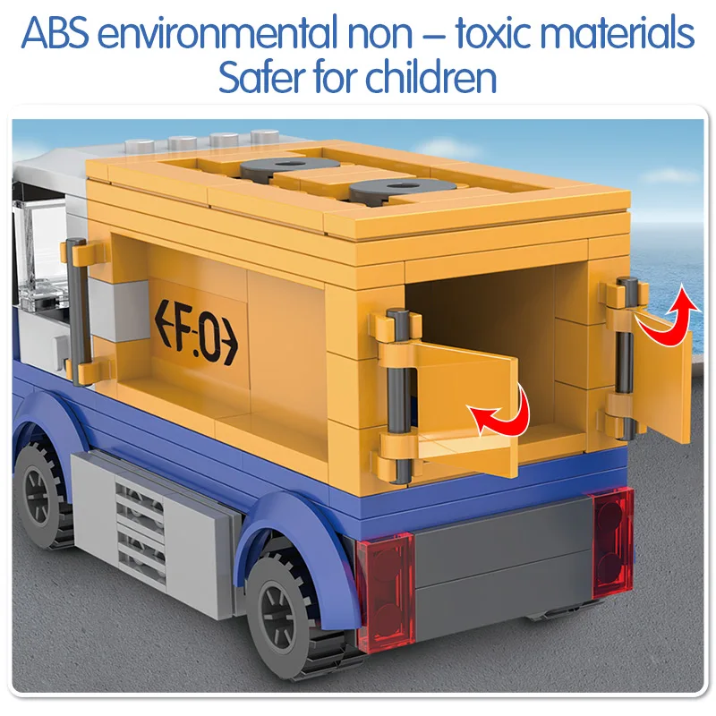 

Technical Building Block Compatible City Series Train Transit freight Slideway Assembly Birthday Toy for Children Gift