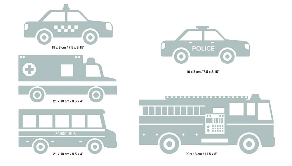 Аварийные автомобили наклейки на стену дневная помощь школьный автобус такси