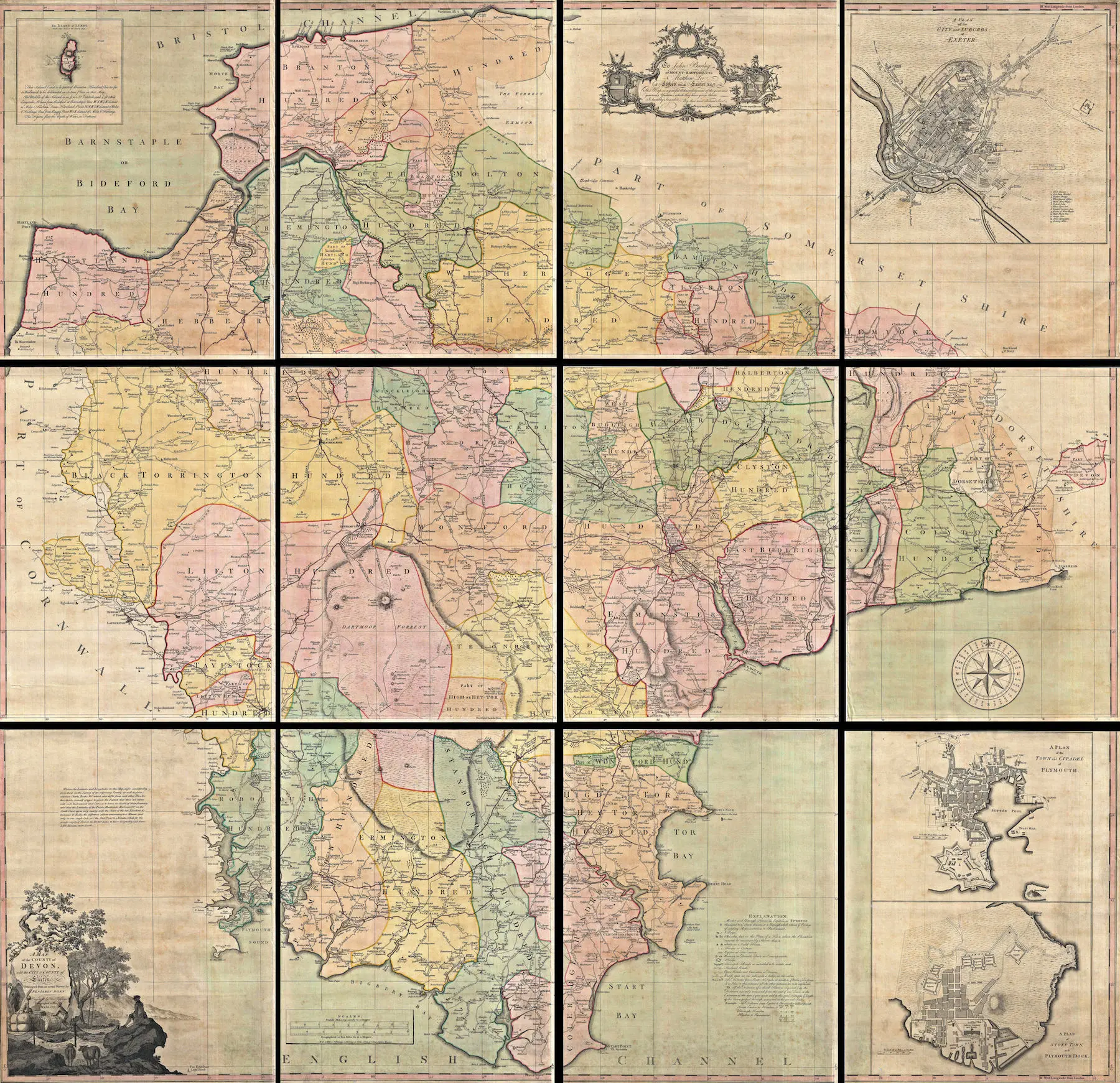 Винтажные карты мира плакаты Флоренции (1835) классические картины на холсте