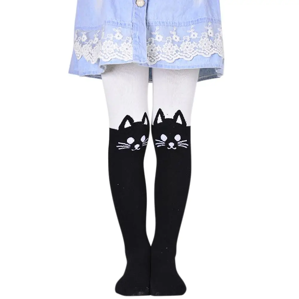 KIDLOVE из хлопка для маленьких девочек милый кот Колготки Чулки мода чулочно