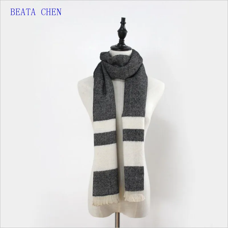 Беата Чен Элитный бренд Повседневное теплые Цвет Для женщин кашемировые шарфы