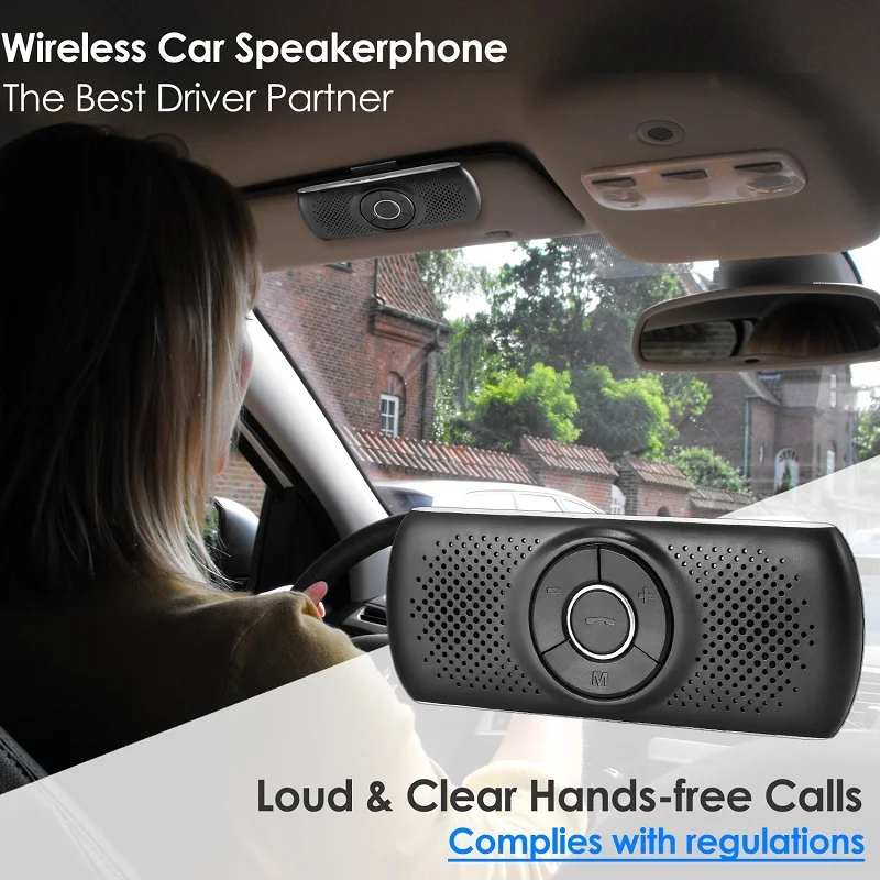 ANLUD Handsfree Bluetooth автомобильный комплект беспроводной динамик телефон EDR MP3