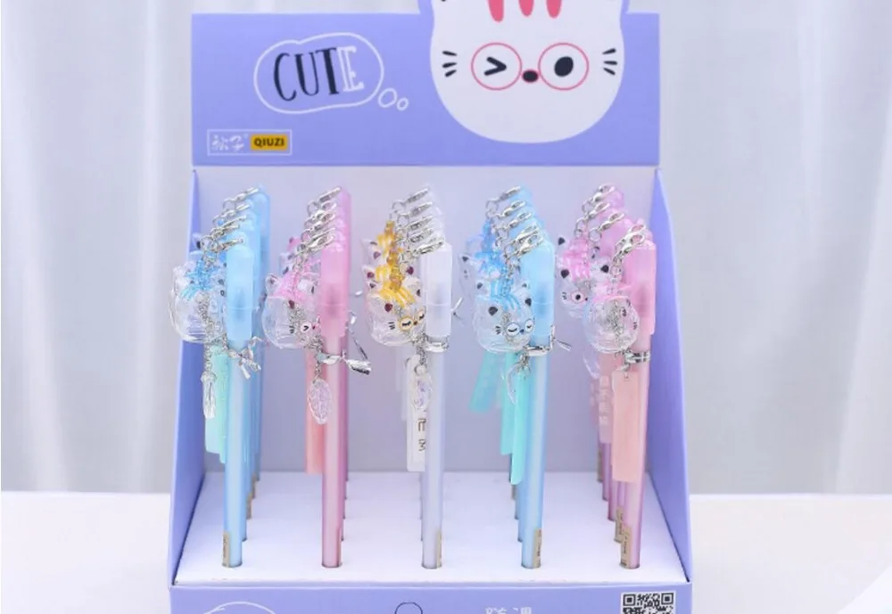 Cat Wind chime подвеска гелевая чернильная ручка мультяшная канцелярский призовой kawaii