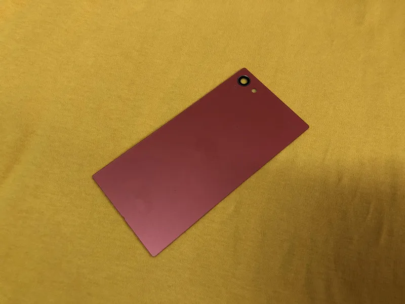 Задняя стеклянная крышка корпуса для sony Xperia Z5 Compact Z5compact Mini E5823 E5803 Крышка батарейного отсека Корпус чехол+ логотип+ клей - Цвет: Красный