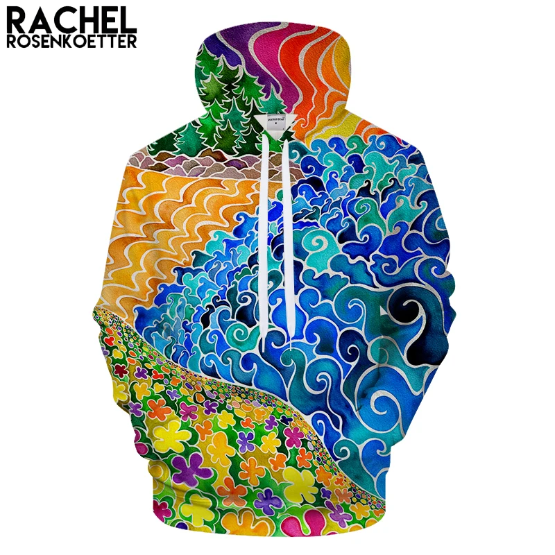 Большой сюр от Rachel RosenkoetterArt 3D Принт толстовки для мужчин и женщин Толстовка