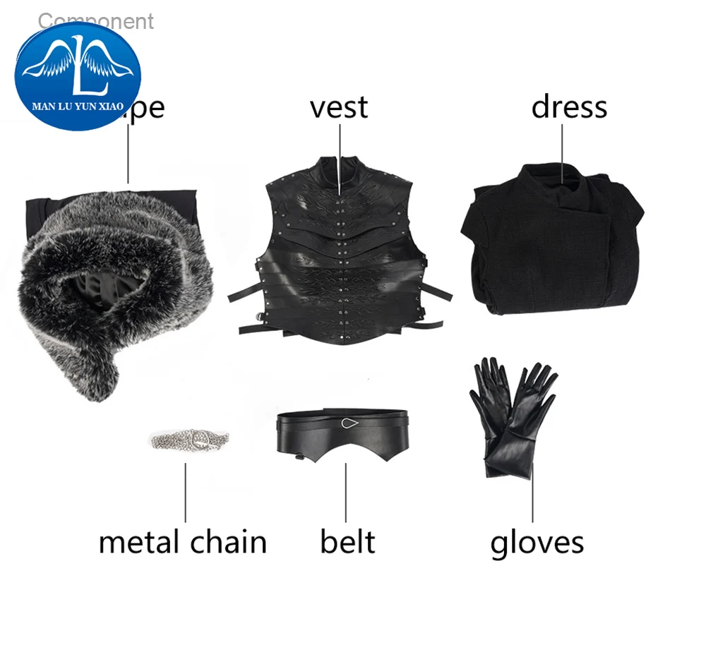 Costume Sansa Stark Cosplay Dress Cloak Outfit Custom Made Halloween Accessories Faux Leather Fullset