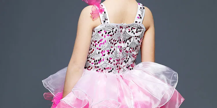 Розовое балетное платье для девочек современные танцевальные костюмы