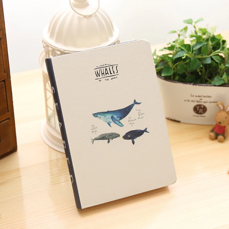 KIMCOOL 32K Whale твердый переплет блокнот цветной блокнот со страницами милые животные дневник толстый 1 шт - Цвет: C