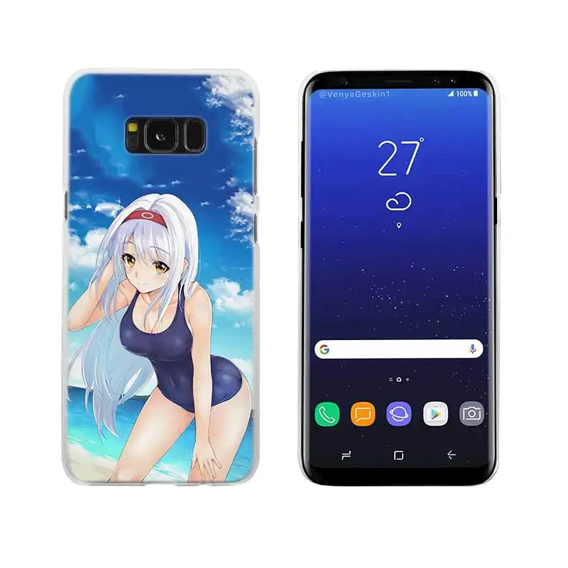 09 Сексуальный аниме kawaii Girl Прозрачный Note 10 9 pro Жесткий чехол для samsung Galaxy S4 S5 S6 S7 S8 S9 Plus Edge Mini s10 lite - Цвет: 09