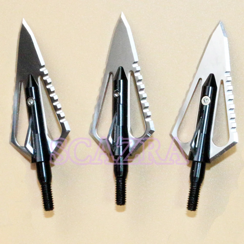 Шт. 12 шт. Broadheads Bone Охота Arrowhead 4 лезвия стрельба из лука сталь Черная стрела релиз
