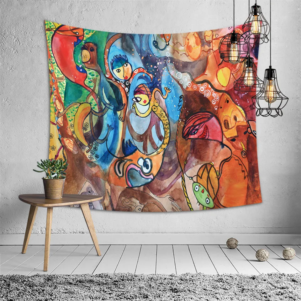 Настенный Гобелен SOFTBATFY с изображением абстрактного искусства покрывало для