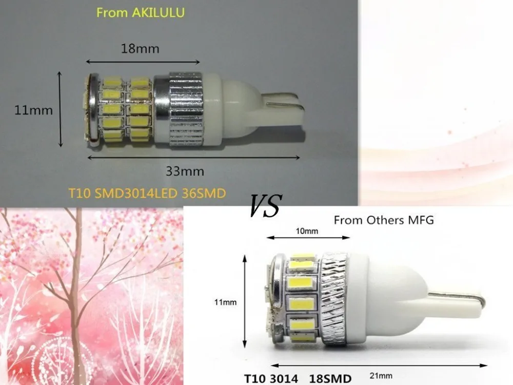

New Product! 2 x 400 lms 194/168/T10/147 30 Amber/Orange 3014-SMD LED Dome/Map/Courtesy/Trunk Wedge Light Vanity Mirror/License