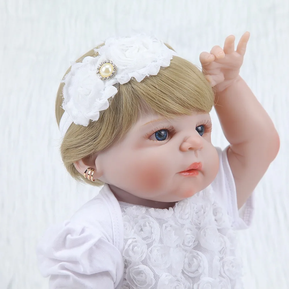 Кукла новорожденная полностью силиконовая шарнирная кукла младенец 23 дюйма для