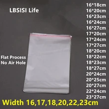 Прозрачные пластиковые пакеты LBSISI Life 100 шт. самоклеящиеся