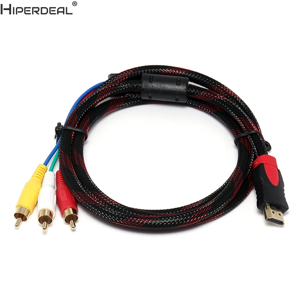 HIPERDEAL 5ft HDMI штекер 3 RCA Видео Аудио AV кабель адаптер для ТВ HD tv DVD 1080P Oct27