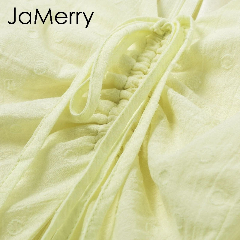 JaMerry винтажное милое платье женское летнее открытое кружевное короткое