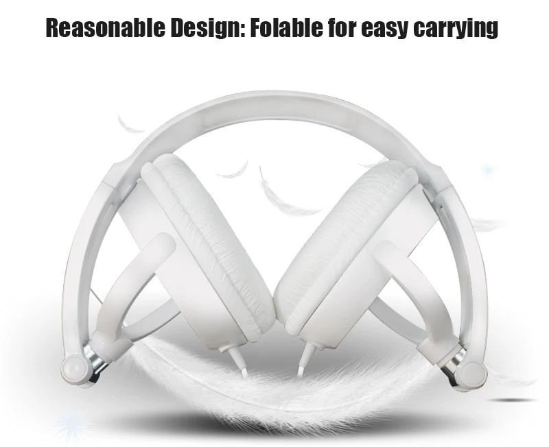 TORTOYO портативные складные проводные наушники для ПК телефона Hi-Fi стерео 3D объемная повязка на голову Спортивная гарнитура для iPhone Xiaomi PC наушники