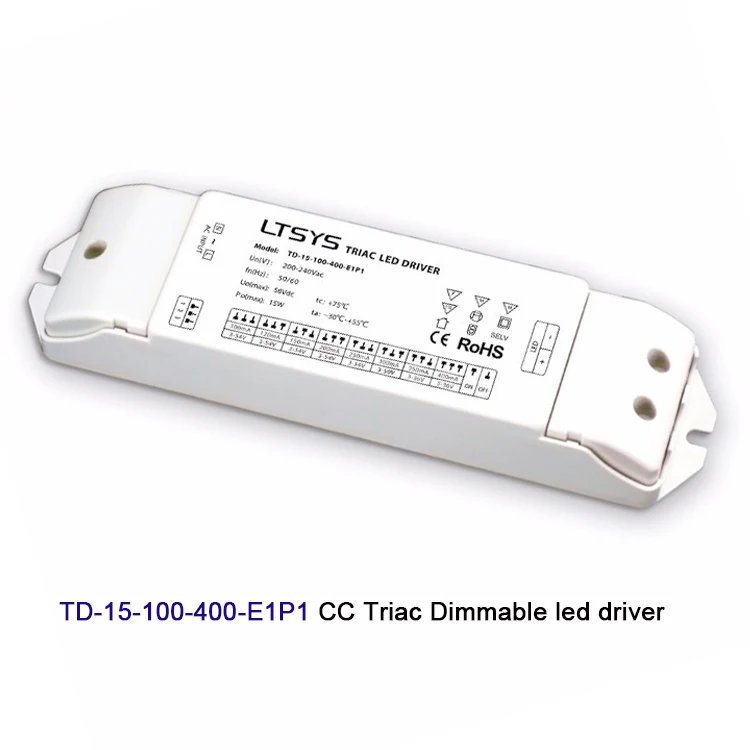 TD-15-100-400-E1P1 10 Вт/15 Вт/20 Вт/25 Вт/30 Вт/36 Вт/50 Вт Светодиодный источник питания, постоянный ток светодиодный диммирующий драйвер, 0/1-10 В диммирующий драйвер; светодиодный светильник для ленты - Цвет: TD-15-100-400-E1P1