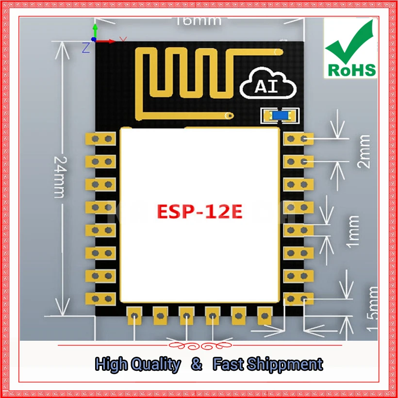 Семейный модуль Wi-Fi ESP8266 серийный для отрасли (D3B5) | Электронные компоненты и