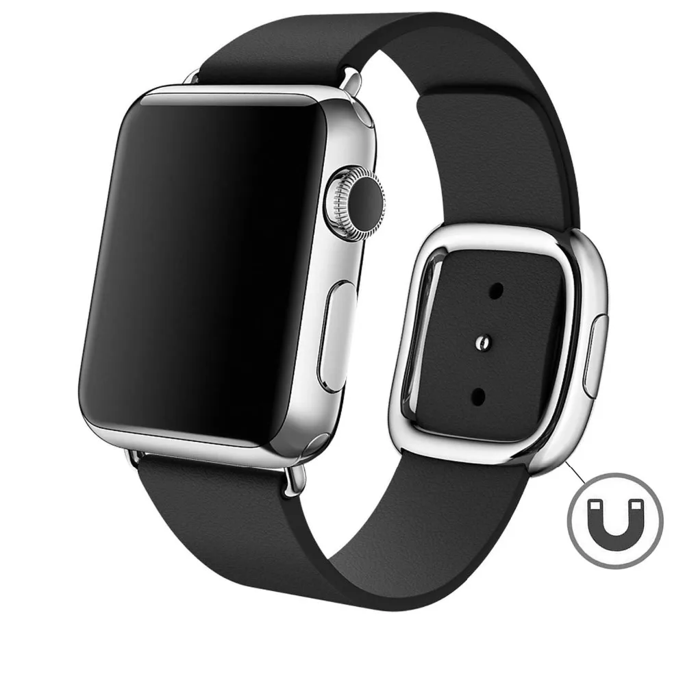 Кожаный ремешок для Apple Watch 38 мм 40 42 44 женщин современный сменный с пряжкой iWatch Series