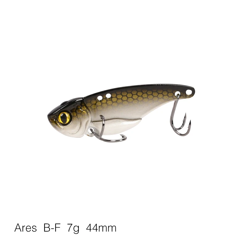 Ares-B-F 7g TSURINOYA для рыбалки приманки ARES-B 7 г, 10 г, блесна металлическая двойной крюк приманки с двумя отверстиями низкий центр тяжести искусственные жесткие приманки - Цвет: Ares-B-F 7g