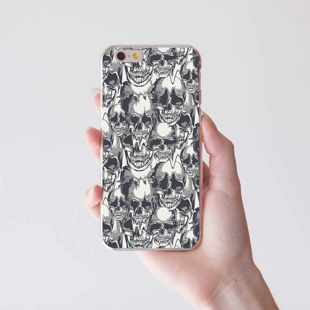 Череп головы в стиле панк чехол для Iphone 4 5 5C 6 7 Plus|cover for iphone|case coverfor iphone |