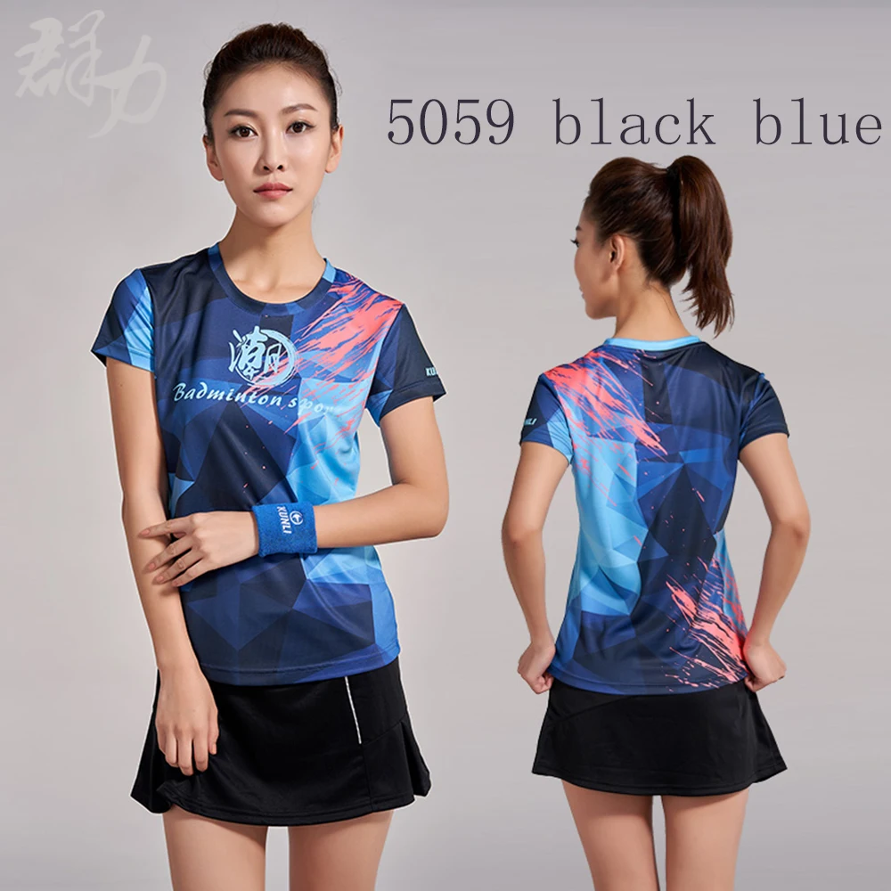 Kunli 2018 new men's women's tennis shirt outdoor sports  clothing running badminton clothing basketball short T-shirt shirt