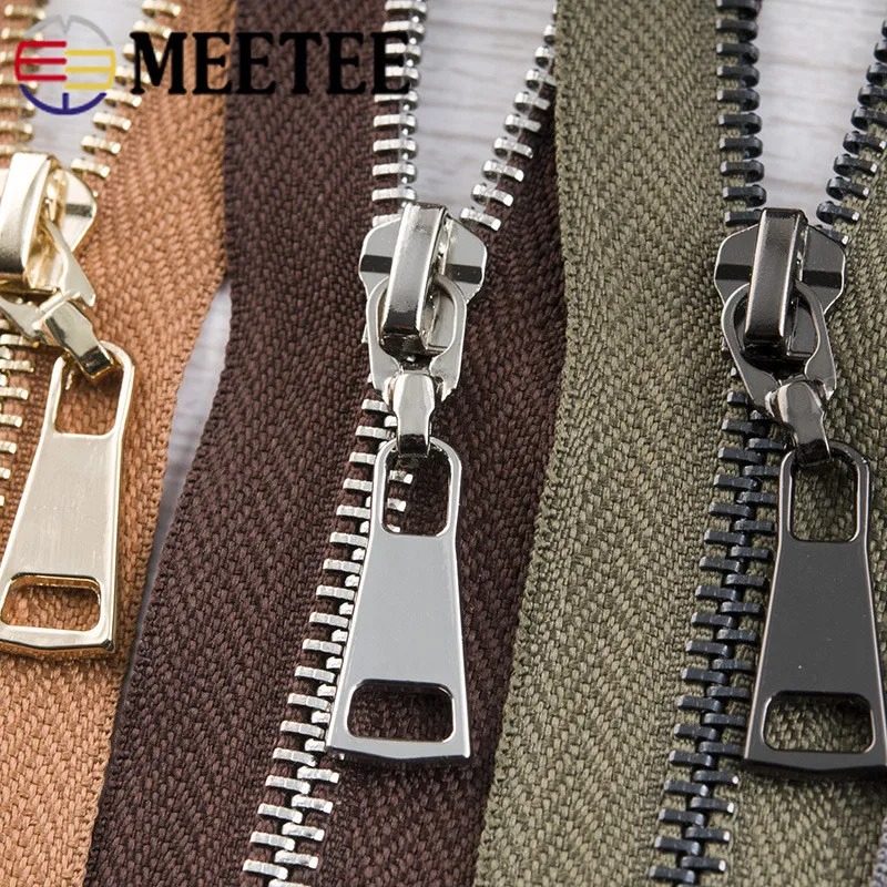 Meetee 1/5 шт. 85 см 5# разъемная застежка-молния металлическая молния с открытым концом Авто замок с украшением в виде пряжки на молнии, самодельный сумок пуховик Одежды Портной Швейные Материал ZA020