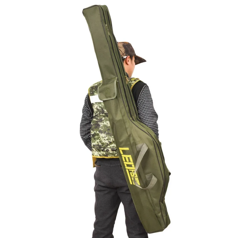 

Portable Fishing Bag Folding Fishing Rod Carrier Canvas Fishing Pole Tools Storage Bag Case Fishing Gear Tackle Bags Pesca L30