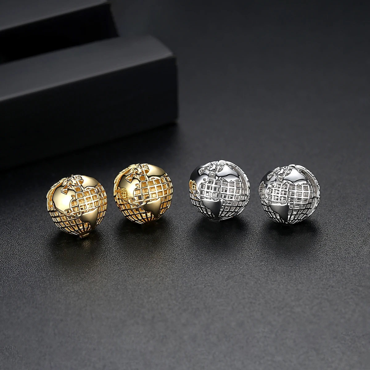 Изысканные серьги-гвоздики LUOTEEMI с шариками для женщин свиданий вечерние