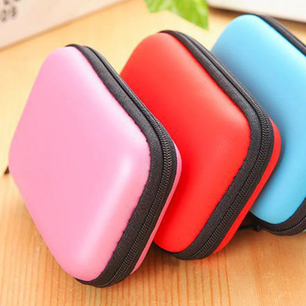 Квадратный прямоугольник нейлоновый Кошелек для монет USB диск наушники сумка для хранения Органайзер чехол