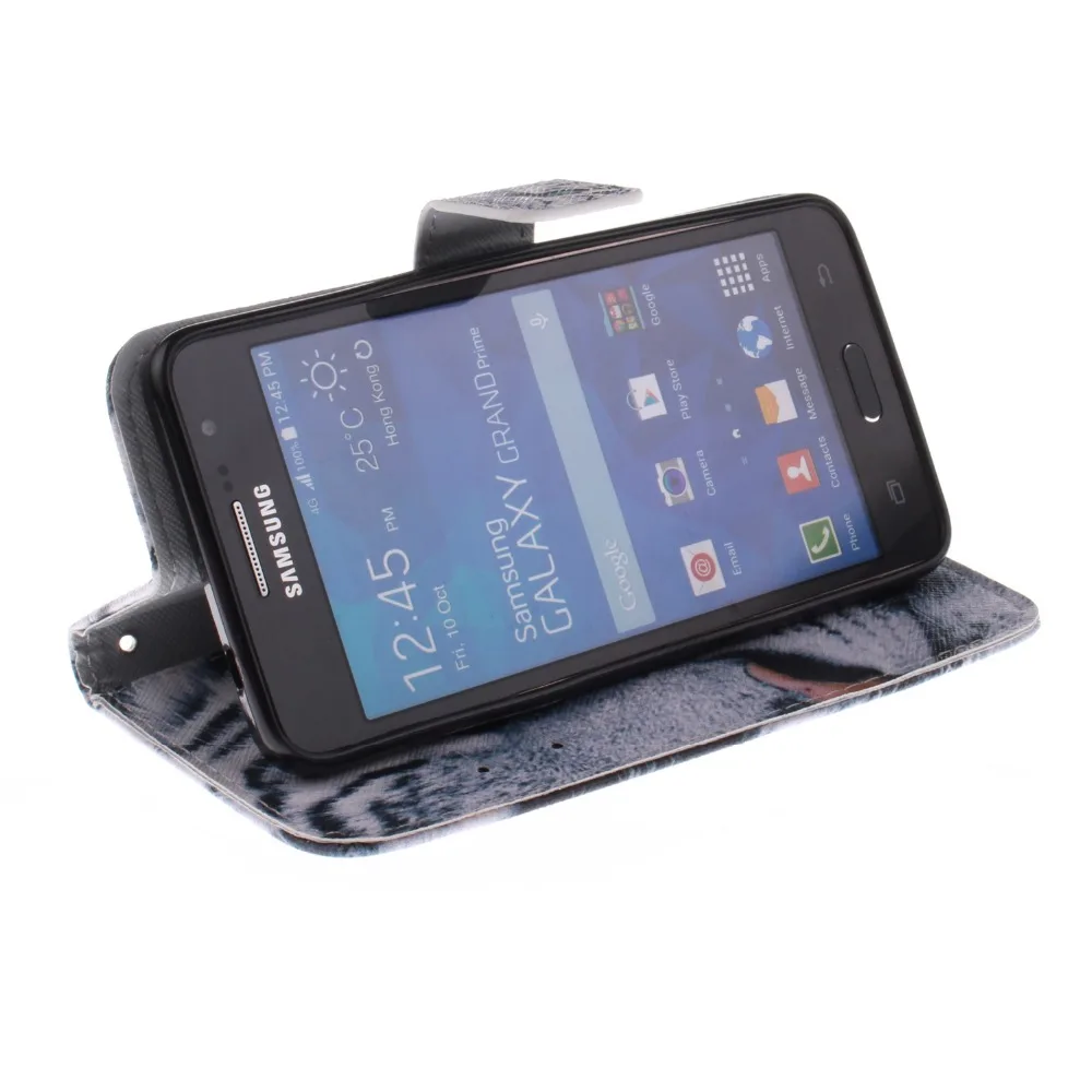 Gran Премьер чехол для coque samsung Galaxy Grand Prime G530 + подставка держатель карт|case for|case covergran