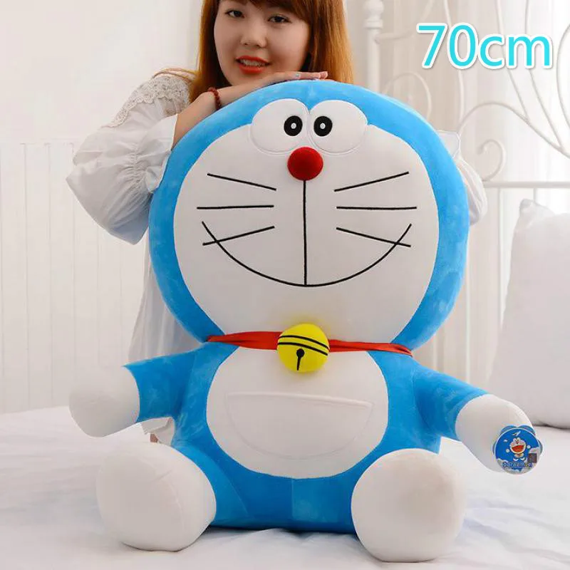 Милая мультяшная Мягкая кукла Doraemon 70 см мягкая плюшевая игрушка-животное для