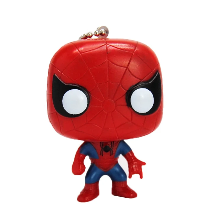 Аниме marvel Мстители мультфильм человек паук Бэтмен Железный человек Капитан Америка фигура катион игрушка супер герой Модель Кукла сумка Подвеска