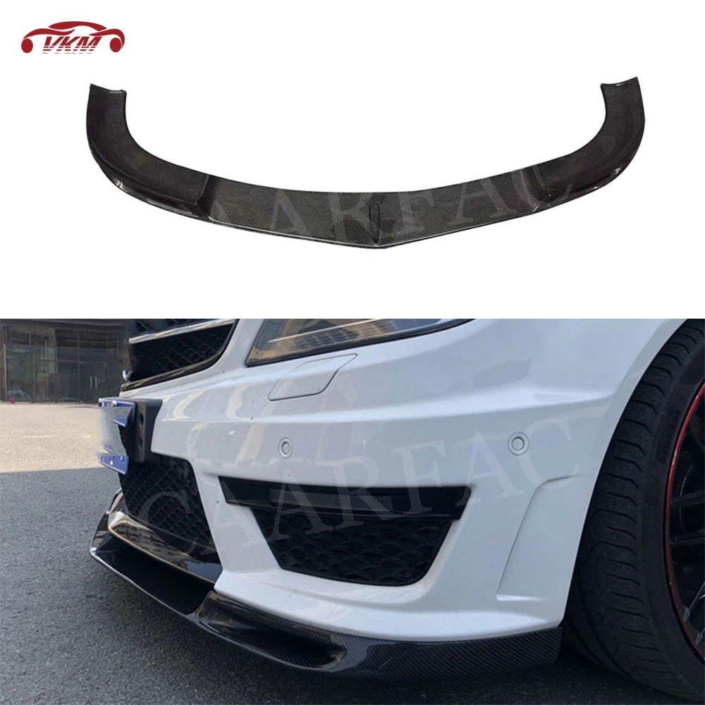 Передний спойлер из углеродного волокна для W204, разветвители для Mecedes Benz C Class W204 C63 AMG 2012-, передний бампер, подбородок