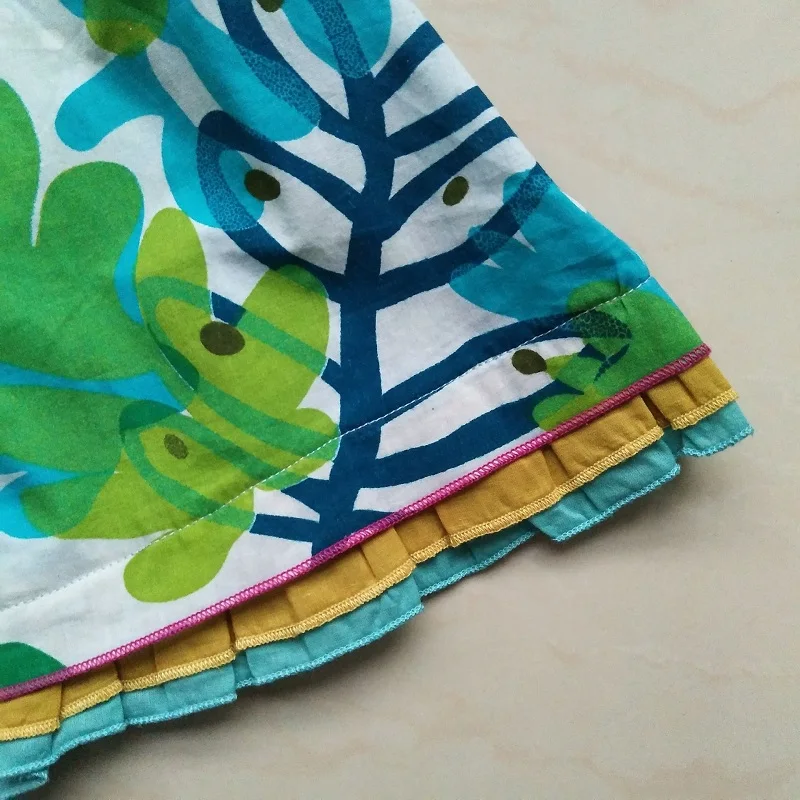 Обувь для девочек платье из хлопка с цветочным рисунком детская одежда 2018 летняя