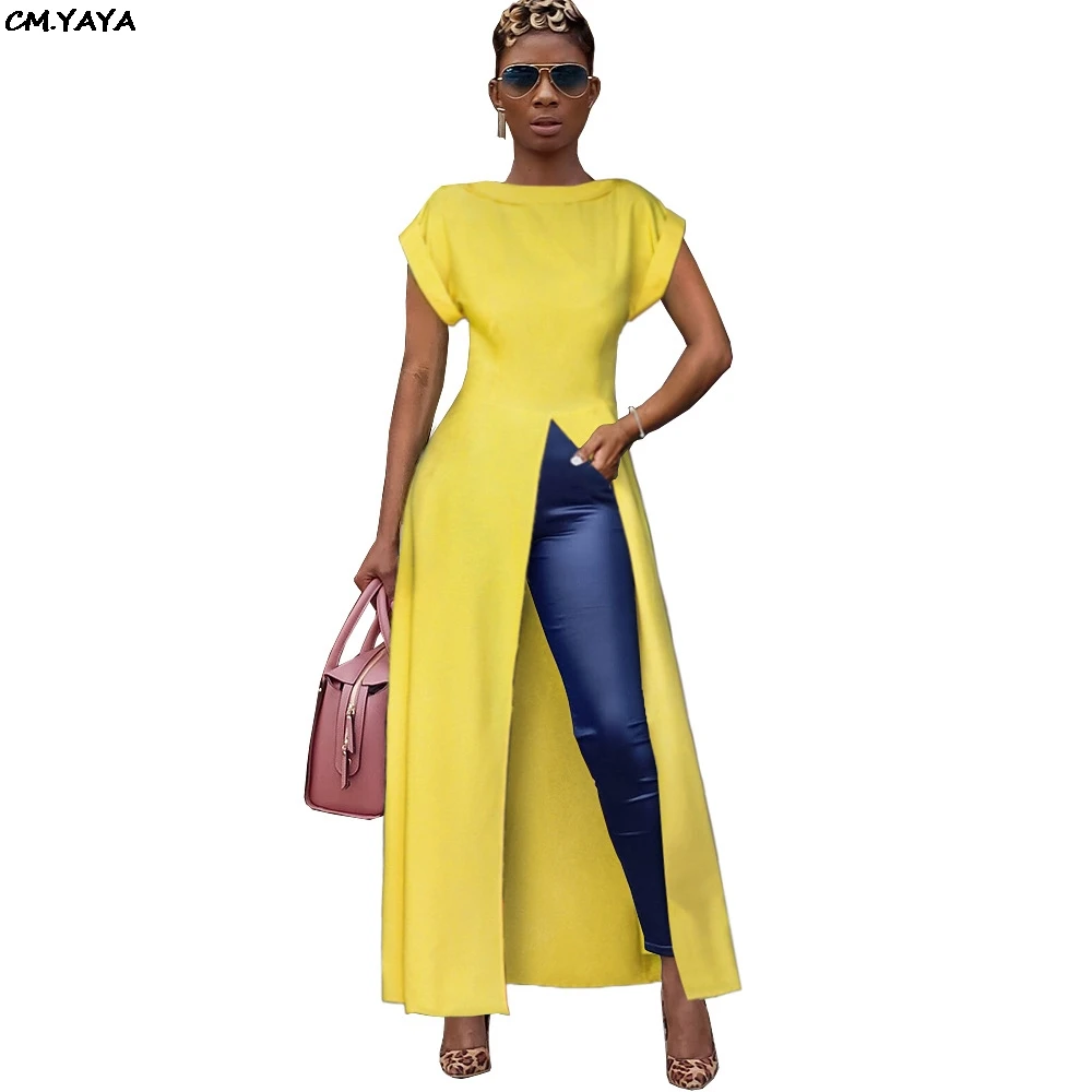 Женское классическое платье макси с высокой талией Повседневное разрезом и