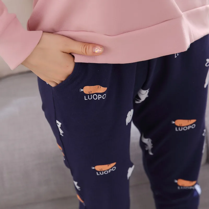 Женские пижамы в Корейском стиле на весну новинка 2019 домашние осенние и зимние