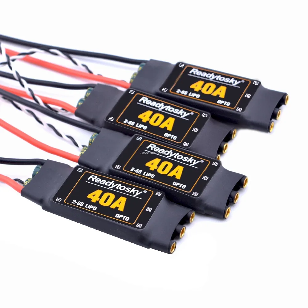 4xESC with connector 5 V/3A 40A ESC OPTO 2-6S бесщеточный ESC электронный регулятор скорости для F450 450 мм S500 ZD550 RC вертолет Квадрокоптер - Цвет: 4xESC with connector