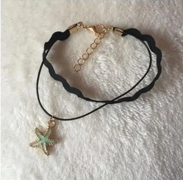 S 124 2017 модный двухслойный браслет с подвеской из сплава морской звезды летний