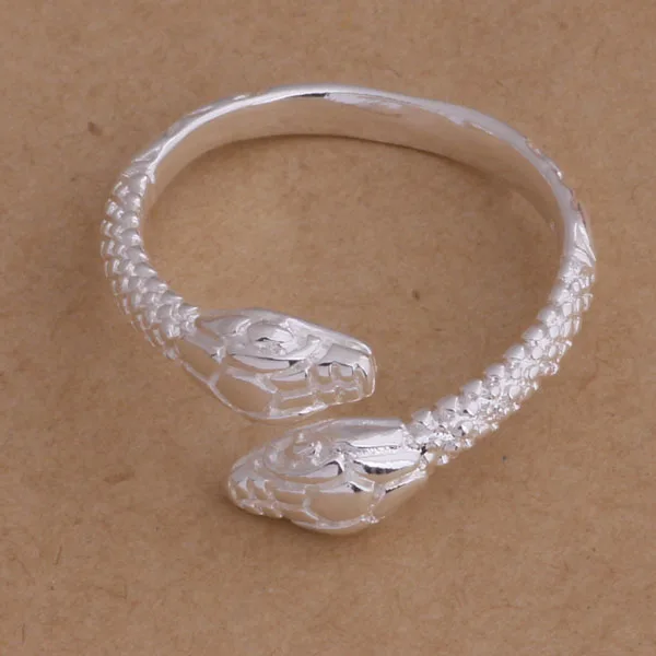 Уникальный дизайн посеребренное кольцо из стерлингового серебра 925 пробы