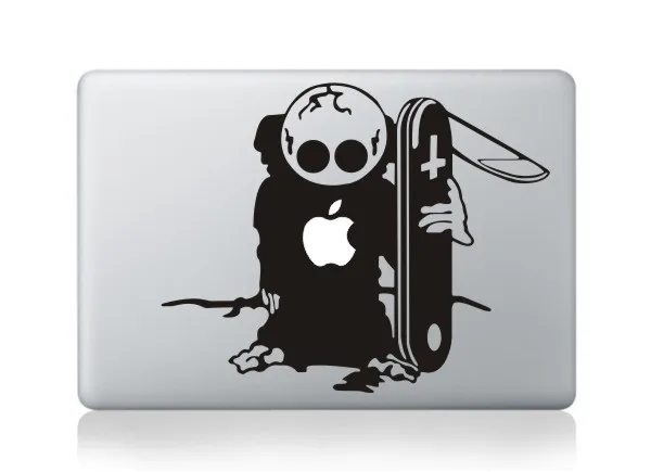 Крутая стильная ПВХ наклейка для ноутбука Apple Macbook Air Pro retina 11 13,3 1" частичная наклейка для компьютера Macbook виниловая наклейка - Цвет: MB-black-Part C(199)